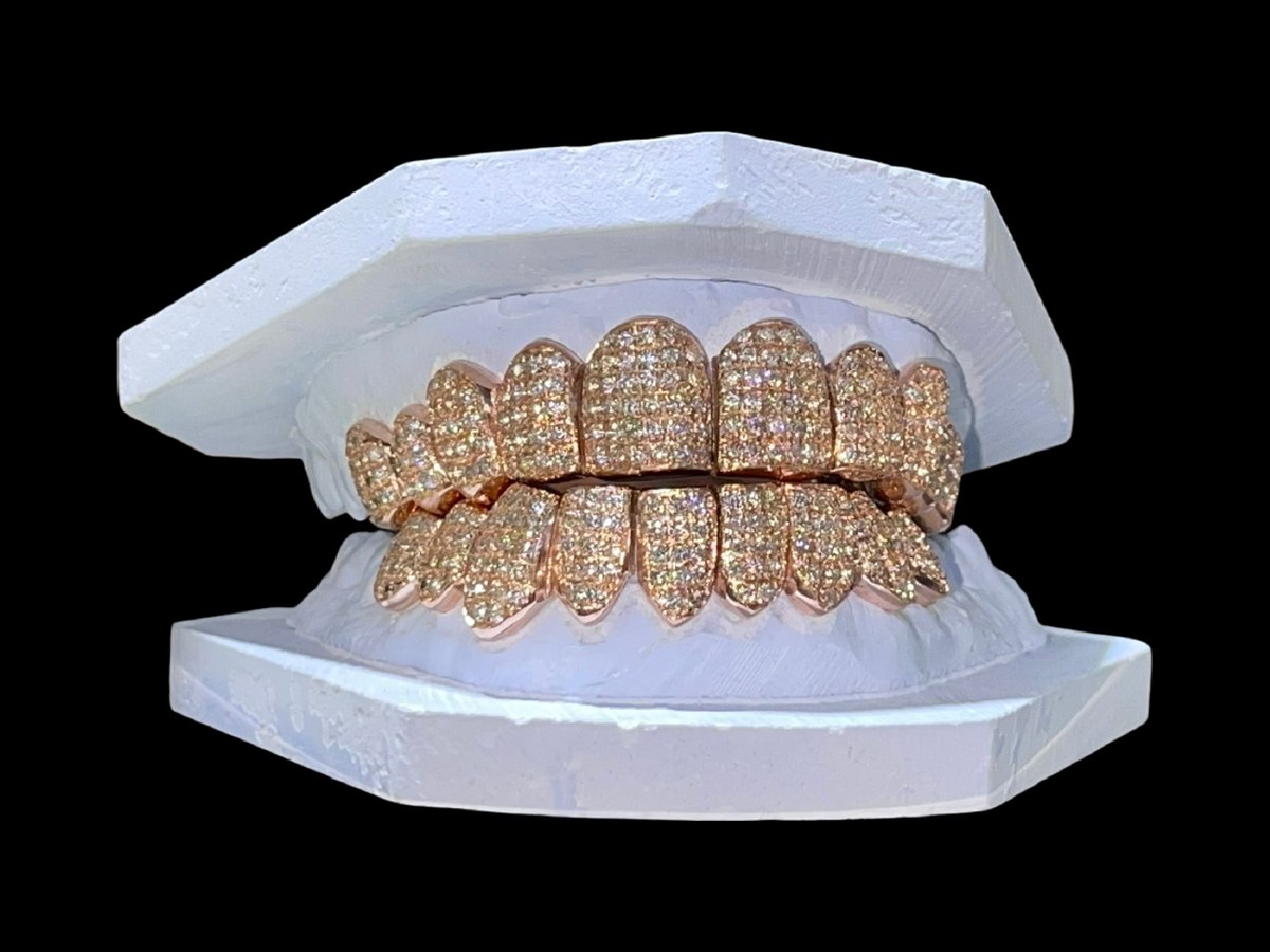 10 on 10 10K Rose Gold CZ Straight Set